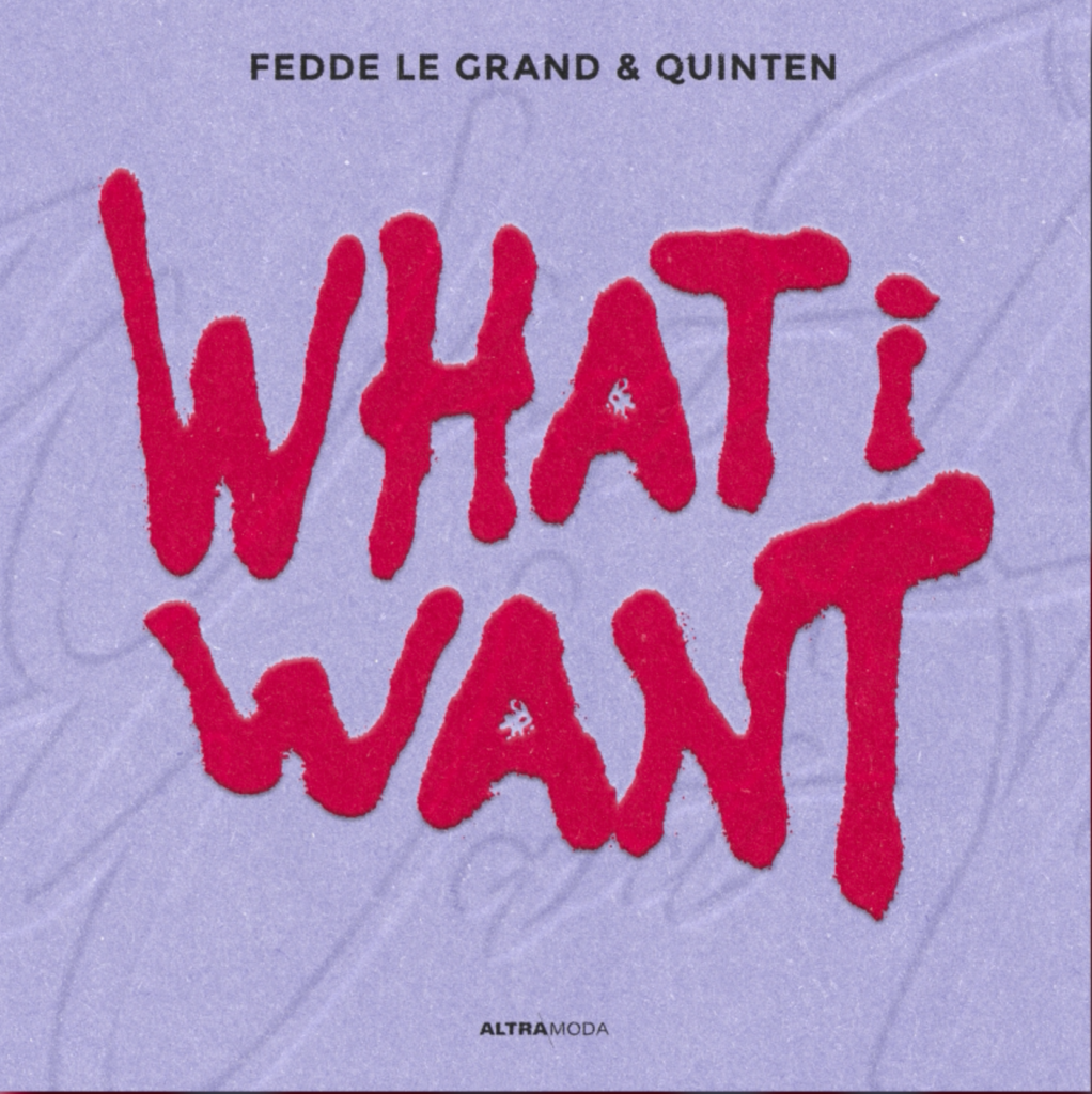 What I Want Fedde Le Grand, Quînten Mertns